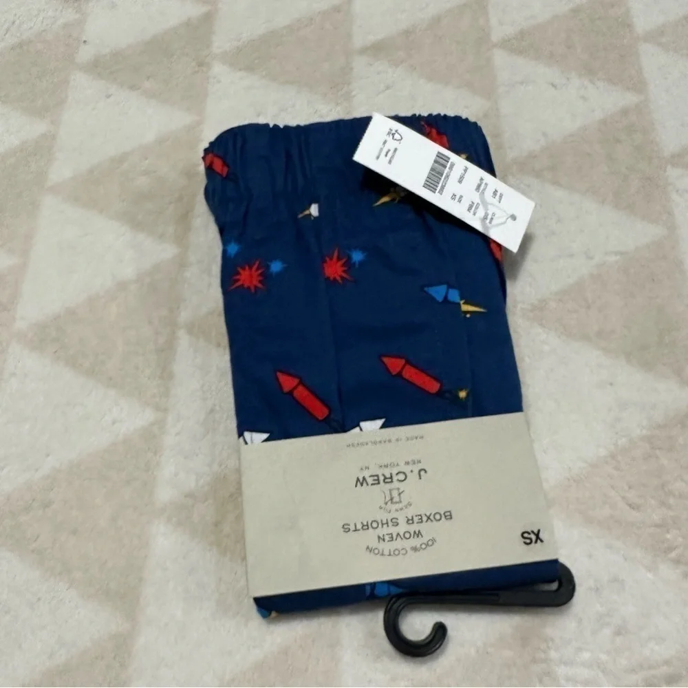 J crew mens printed boxers fireworks rocket print